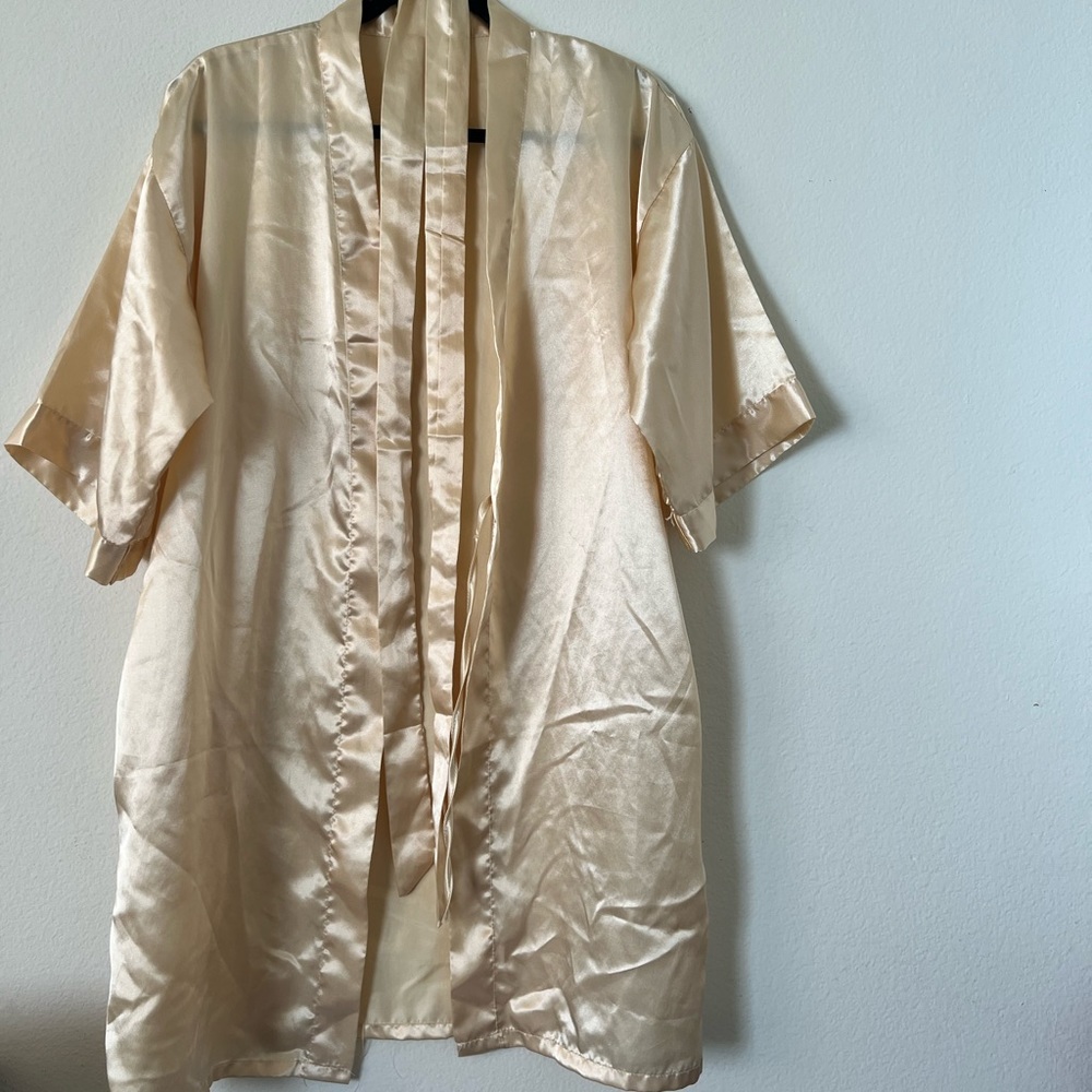 Satin Champagne Robe